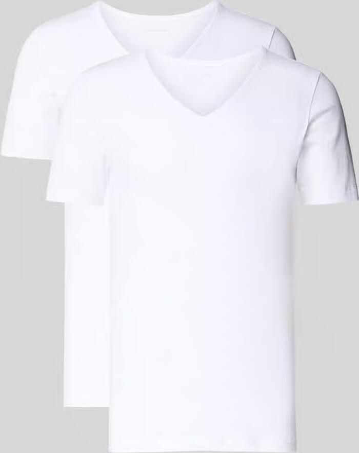 Schiesser Shirt met V-hals 95 5 met een diepe v-hals (Set van 2)