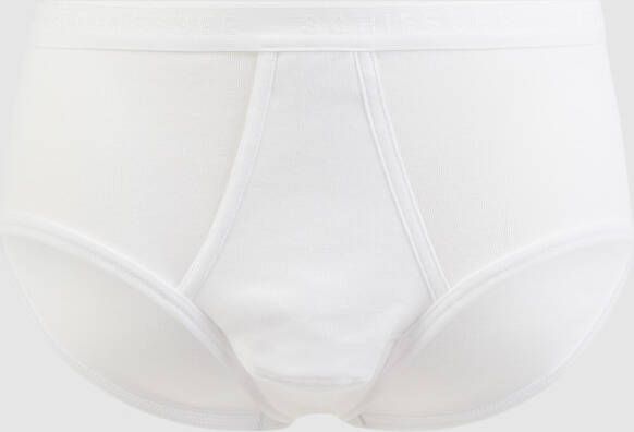 Schiesser 5=4 Original slip feinripp wit met gulp