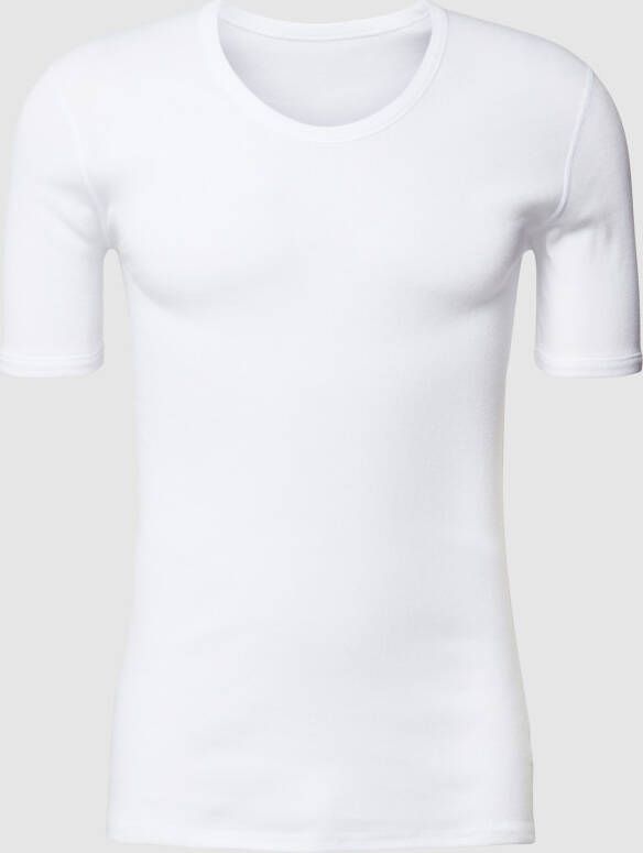 Schiesser T-shirt met geribde ronde hals