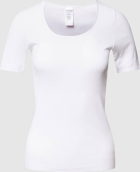 Schiesser T-shirt met ronde hals model 'LUXURY'