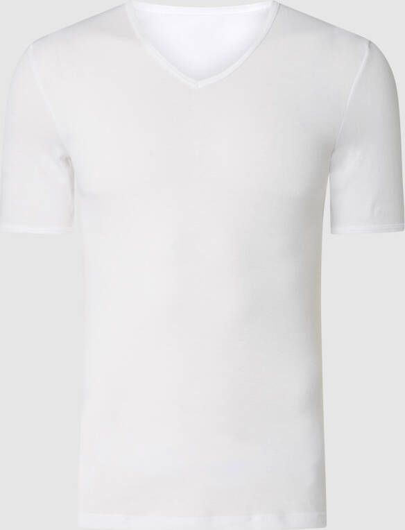 Schiesser t-shirt v-hals ondergoed aanbieding wit effen