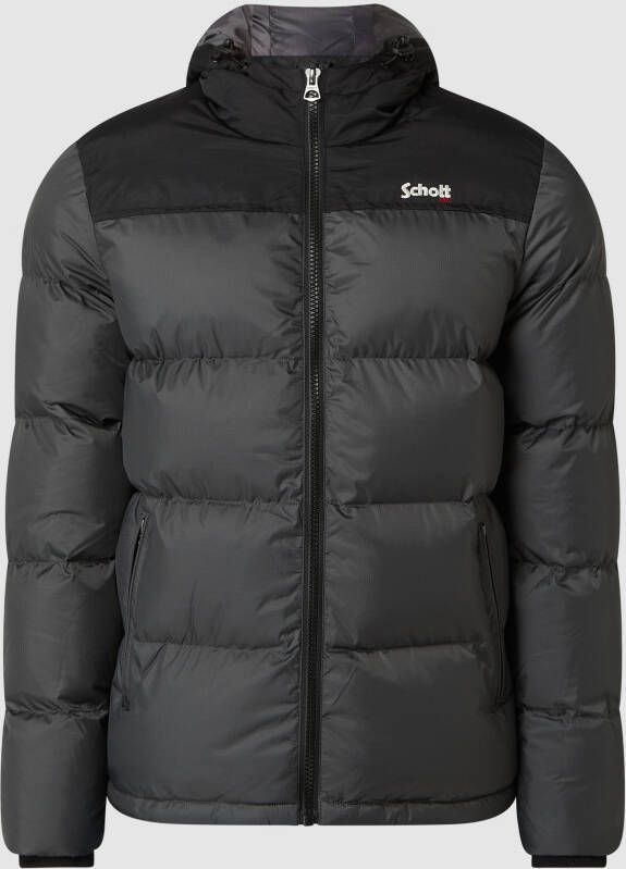 Schott NYC Gewatteerd jack met capuchon model 'Utah'