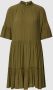 SCOTCH & SODA Dames Jurken Short Dress With Ruffle Sleeve Detail Groen - Thumbnail 2