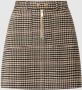 Scotch & Soda Camel Minirok Mini Skirt In Heritage Check - Thumbnail 3
