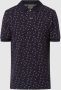 Scotch & Soda Donkerblauwe Casual Overhemd Printed Pique Polo In Organic Cotton - Thumbnail 3