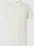 Scotch & Soda Witte Casual Overhemd Regular Fit Garment dyed Linen Shortsleeve Shirt - Thumbnail 2