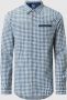 Scotch & Soda Blauwe Casual Overhemd Indigo Yarn-dyed Checked Shirt - Thumbnail 2