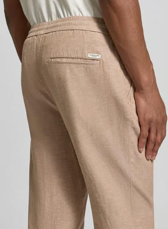Scotch & Soda broek met linnen en Franse steekzakken