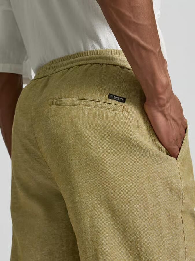 Scotch & Soda broek met linnen en Franse steekzakken