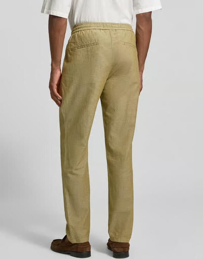 Scotch & Soda broek met linnen en Franse steekzakken