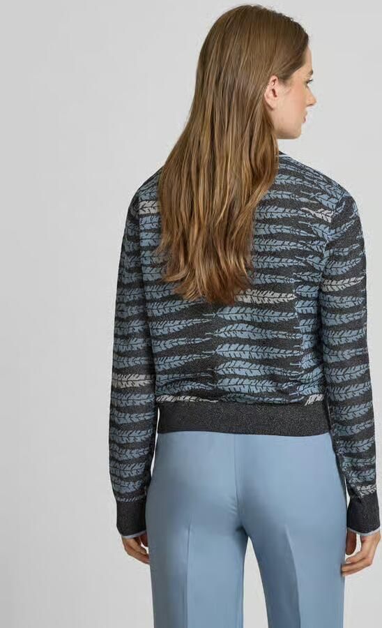 Scotch & Soda Gebreid jack van viscosemix met platte kraag en knoopsluiting