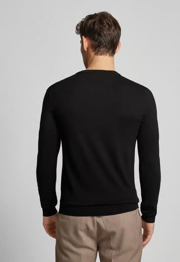 SCOTCH & SODA Heren Truien & Vesten Viscose Pullover Crewneck Zwart - Foto 4