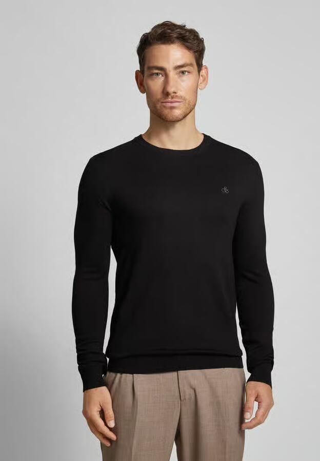 SCOTCH & SODA Heren Truien & Vesten Viscose Pullover Crewneck Zwart - Foto 5