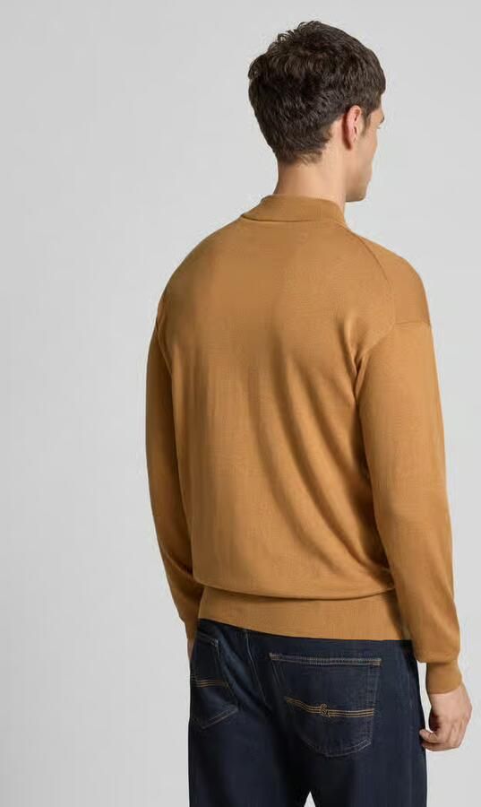 SCOTCH & SODA Heren Truien & Vesten Dropped Shoulder Mock Neck Pullover Camel - Foto 11