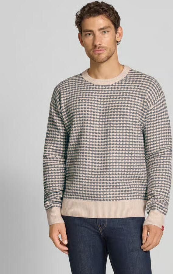 Scotch & Soda trui met ingebreid patroon grijs - Foto 4