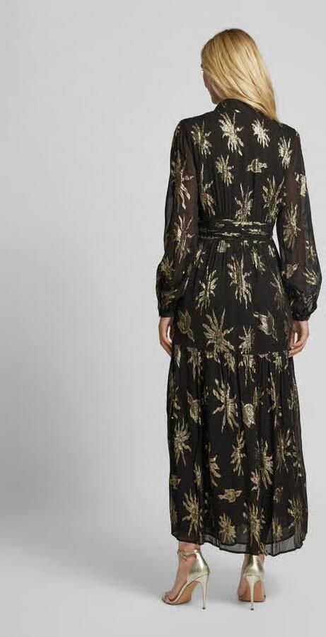 Scotch & Soda Getailleerde maxi-jurk met V-hals