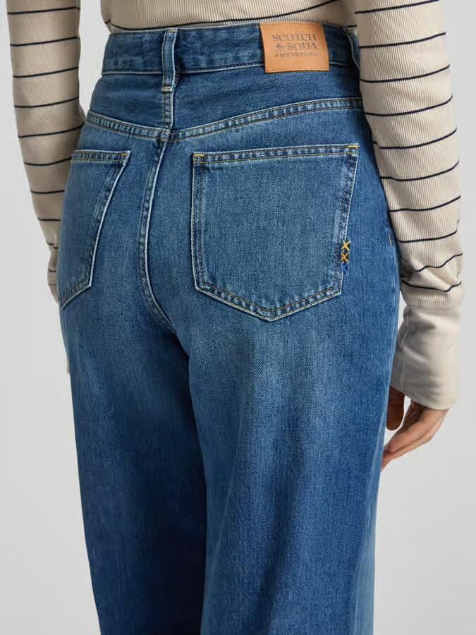 Scotch & Soda high waist straight leg jeans medium blue denim - Foto 5