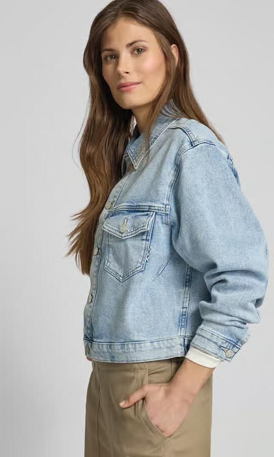 Scotch & Soda Korte Denim Trucker Jack Blauw Blue Dames - Foto 2