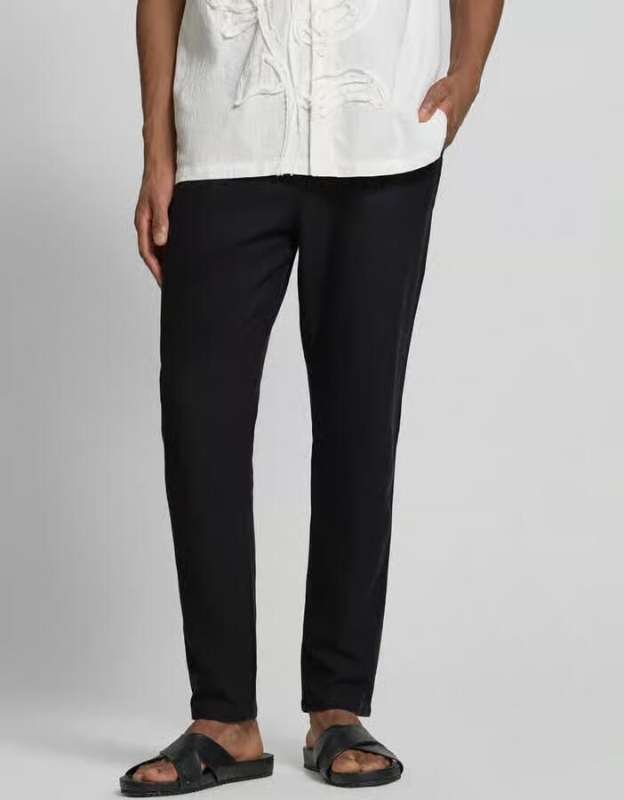 Scotch & Soda Jogpants van een katoen-linnenmix met elastische tailleband - Foto 3