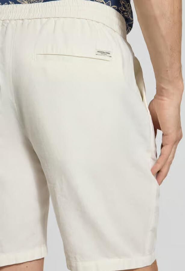 Scotch & Soda Korte Broek Scotch & Soda Fave Short Cotton Linen Off White