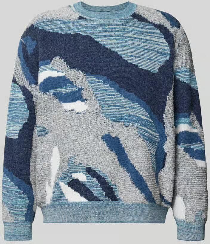 Scotch & Soda Loose fit gebreide pullover in all-over look