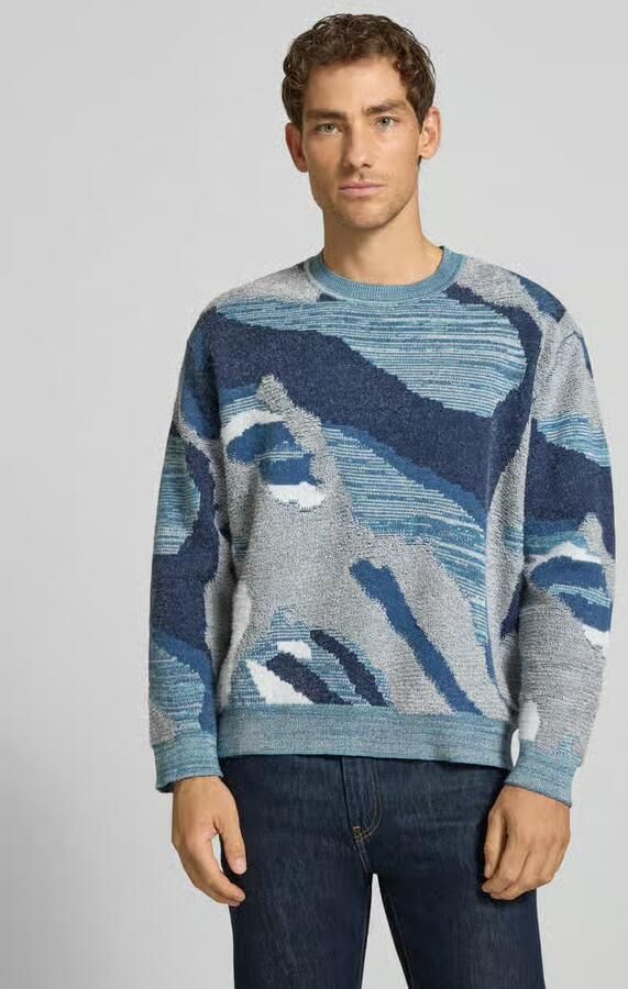 Scotch & Soda Loose fit gebreide pullover in all-over look - Foto 3