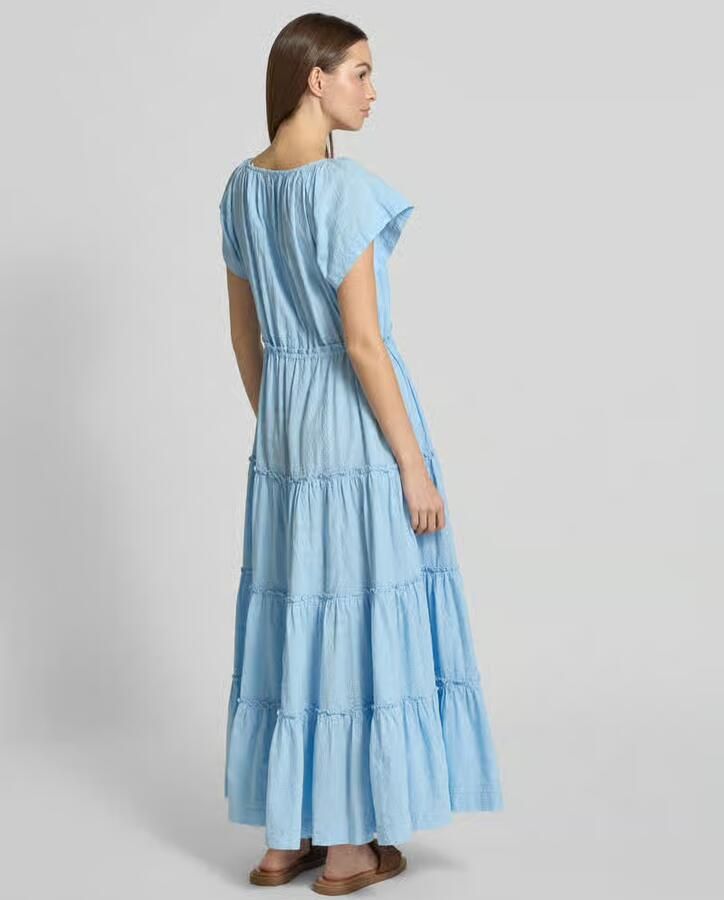 Scotch & Soda Maxi-jurk in laagjeslook met vetersluiting