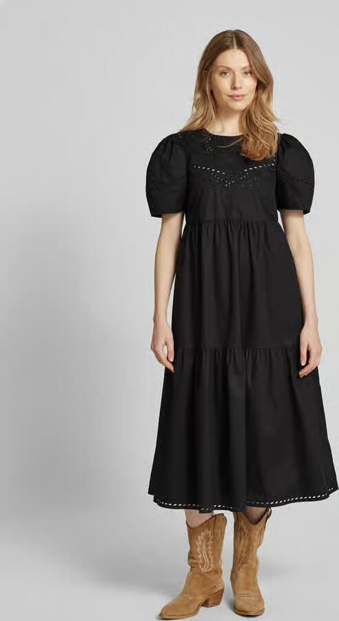 Scotch & Soda Midi-jurk met broderie anglaise - Foto 2