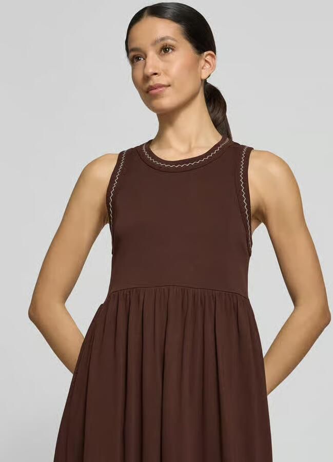 Scotch & Soda midi-jurk met ronde hals en stitchings