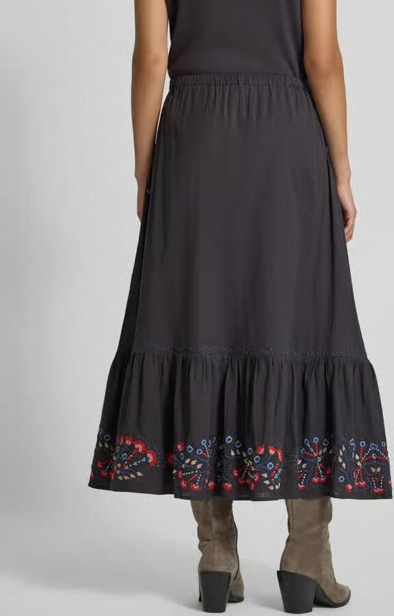 Scotch & Soda Midirok in A-lijn van een mix van katoen en linnen