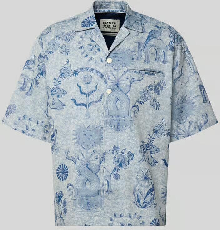 Scotch & Soda Modern fit vrijetijdsoverhemd met paspelzak op de borst
