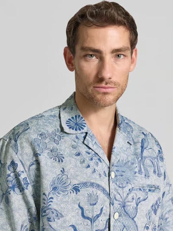 Scotch & Soda Modern fit vrijetijdsoverhemd met paspelzak op de borst - Foto 2