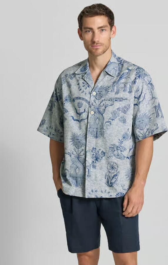 Scotch & Soda Modern fit vrijetijdsoverhemd met paspelzak op de borst - Foto 3