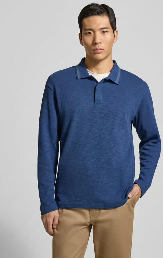 Scotch & Soda Poloshirt met korte blinde knoopsluiting - Foto 2