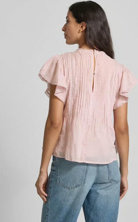 Scotch & Soda Regular fit blouse van puur katoen met ajourpatroon