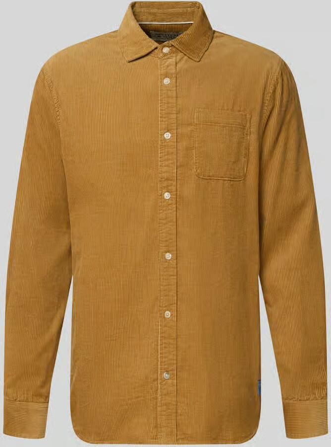 Scotch & Soda Regular fit corduroy overhemd met borstzak