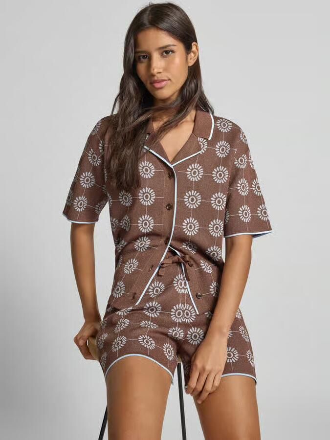 Scotch & Soda Regular fit gebreide blouse met 1 2-mouwen
