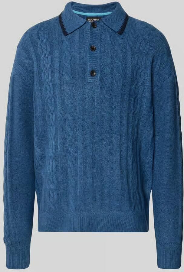 Scotch & Soda Regular fit gebreide pullover met wol