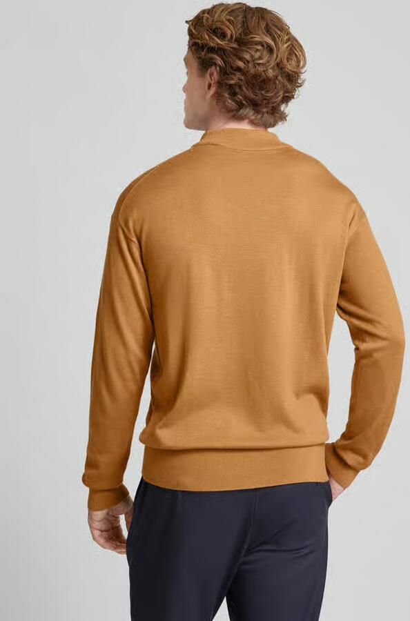 SCOTCH & SODA Heren Truien & Vesten Dropped Shoulder Mock Neck Pullover Camel - Foto 5