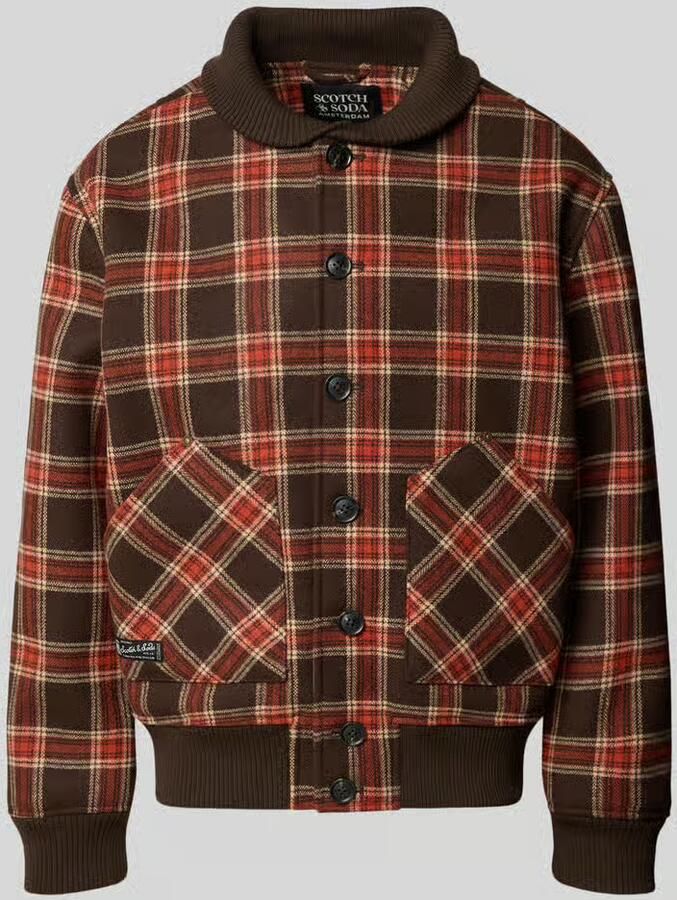 Scotch & Soda Regular fit jack met platte kraag