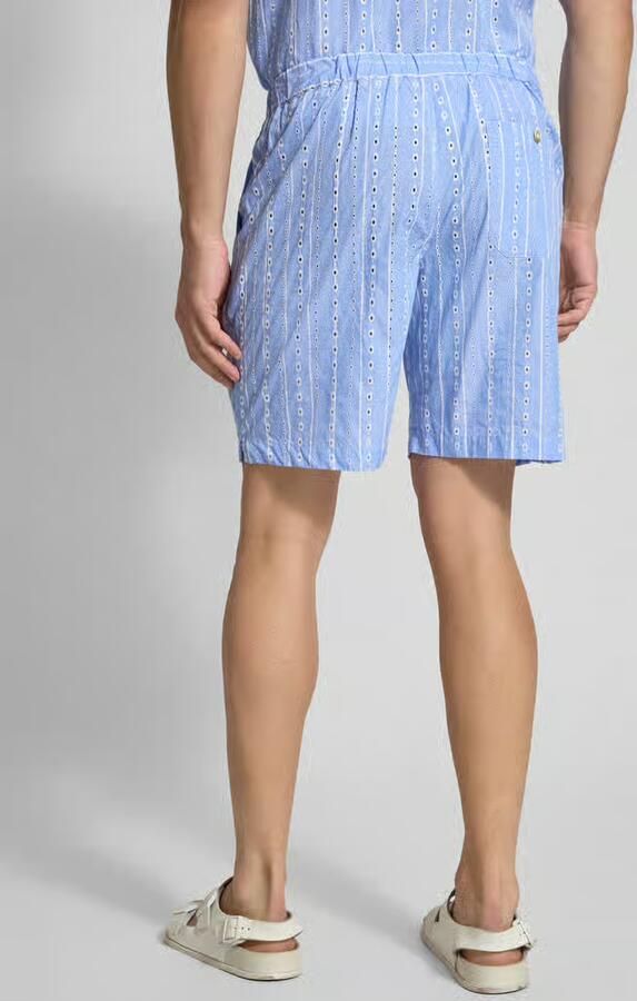 Scotch & Soda Regular fit korte broek met broderie anglaise