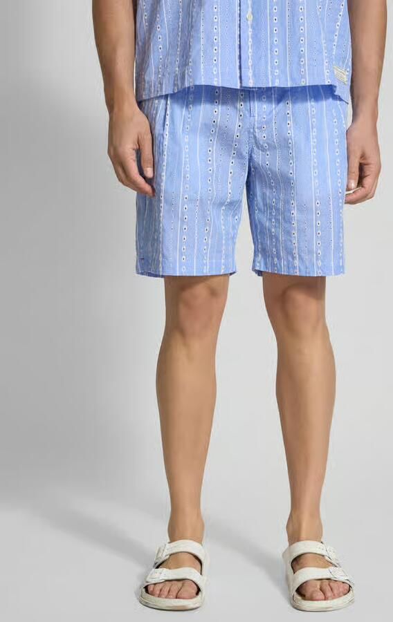 Scotch & Soda Regular fit korte broek met broderie anglaise - Foto 2