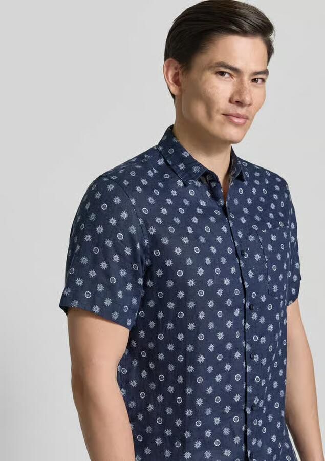 Scotch & Soda regular fit linnen overhemd met borstzak - Foto 3