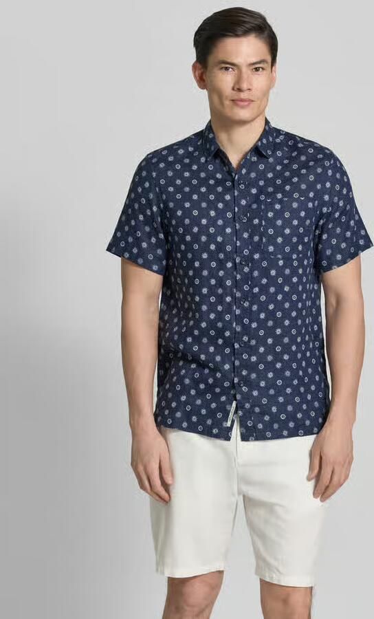 Scotch & Soda regular fit linnen overhemd met borstzak - Foto 5