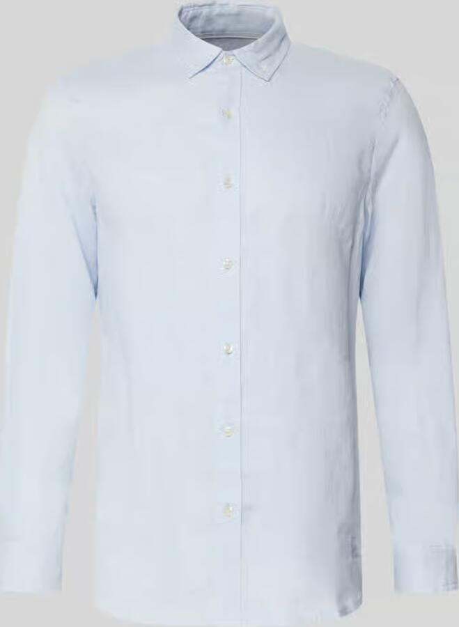 Scotch & Soda Overhemd Lange Mouw Scotch & Soda Linnen Overhemd Lichtblauw - Foto 4