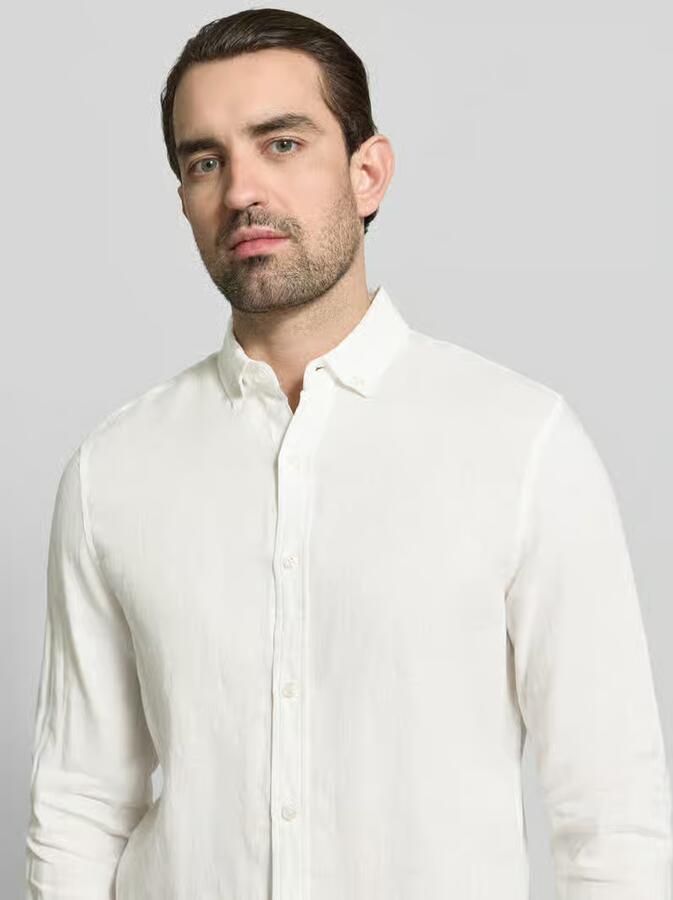 Scotch & Soda Overhemd Lange Mouw Scotch & Soda Linnen Overhemd Wit - Foto 10