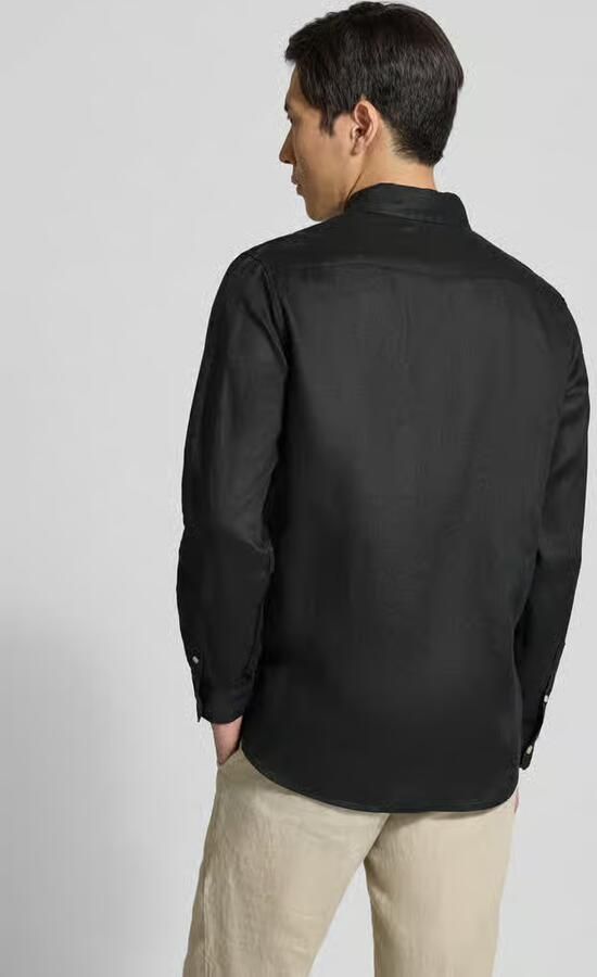 Scotch & Soda Regular fit linnen overhemd met Button-downkraag - Foto 3