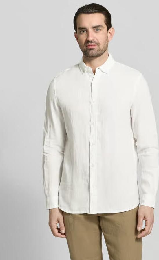 Scotch & Soda Overhemd Lange Mouw Scotch & Soda Linnen Overhemd Wit - Foto 12