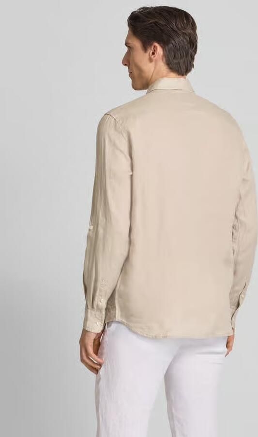 SCOTCH & SODA Heren Overhemden Regular Fit Linen Shirt Beige - Foto 5