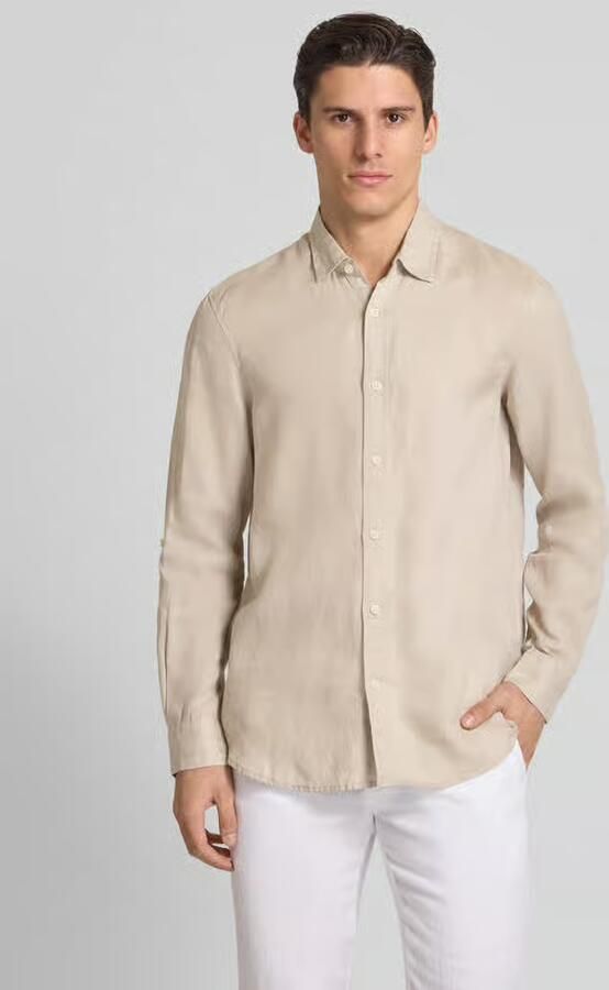 SCOTCH & SODA Heren Overhemden Regular Fit Linen Shirt Beige - Foto 6